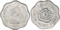 Seychellen 5 Cents Seychellen, Elisabeth II. 1952-2022, 5 Cents 1972 -