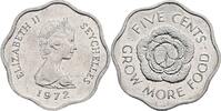 Seychellen 5 Cents Seychellen, Elisabeth II. 1952-2022, 5 Cents 1972 -
