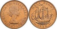 Großbritannien 1/2 Penny 1958 ss/vz
