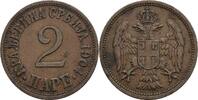 Serbien 2 Pare Peter I. 1903-1918 -