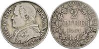 Vatikan 2 Lire Papst Pius IX. 1846-1870 -