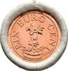 Österreich, 2. Republik Rolle 50 Stück 1 Cent Münzen Originalrolle der Österreichischen Nationalbank -