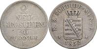 Königreich Sachsen 2 Neugroschen (= 20 Pfennige) Friedrich August II. 1836-1854 -