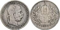 Kaisertum Österreich 1 Krone Kaiser Franz Joseph I. 1848-1916 -