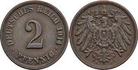 2 Pfennig 1914 F Deutsches Reich seltener Jahrgang ss