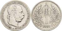 Kaisertum Österreich 1 Krone Kaiser Franz Joseph I. 1848-1916 -
