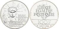 Frankreich 100 Francs Piedfort 100 Jahre Freiheitsstatue in New York -