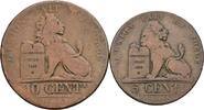 Belgien 10 Centimes + 5 Centimes Leopold I. 1831-1865 -