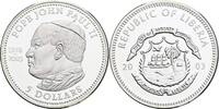Liberia 5 Dollars 2003 25 Jahre Pontifikat von Papst Johannes Paul II. PP in Kapsel