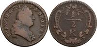 RDR, Habsburg 1/2 Kreuzer Franz I. Stephan 1745-1765 -