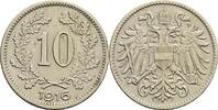 Österreich, Kaiser Franz Joseph I. 10 Heller Bindenschild -