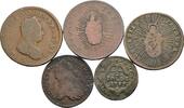 RDR Habsburg Lot 5 Stück Kupfermünzen Maria Theresia 1740-1780 -