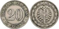 20 Pfennig 1888 J Deutsches Reich  ss-/ss
