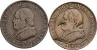 Italien-Kirchenstaat Vatikan Lot 2 Stück 1 Soldo Papst Pius IX.1846-1870 -