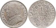 Italien-Kirchenstaat Vatikan 1 Lira Papst Pius IX.1846-1870 -