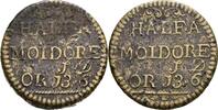 Portugal Half a Moidore 13s6d Brass Coin Weight -