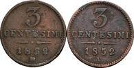 Kaisertum Österreich Lot 2 Stück 3 Centesimi Franz Joseph I. -