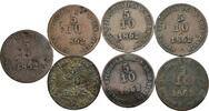 Kaisertum Österreich, Franz Joseph I. Lot 7 Stück 5/10 Soldo 5x Mzz. A, 2x Mzz. B -