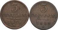 Kaisertum Österreich Lot 2 Stück 3 Centesimi Franz Joseph I. 1848-1916 -