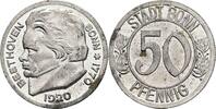 Bonn 50 Pfennig 1920 Beethoven vz