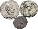 ROM, Kaiserzeit Lot Denare, Bronzemünze Caracalla 198-217 / Elagabalus 218-222 / Theodosius I. 379-395 -