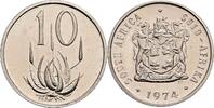 S&uuml;dafrika 10 Cents 1974 S&uuml;dafrika, 10 Cents 1974 vz / stfr 2,50 EUR  zzgl. 8,90 EUR Versand