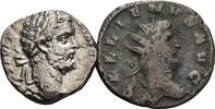 ROM, Kaiserzeit Lot 2 Stück Münzen (1x Denar+1x Antoninian) Septimius Severus 193-211 / Gallienus 259-268 ss-