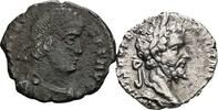 ROM Lot 2 Stk. Denar, Bronze Septimius Severus 193-211, Valens 364-378 -