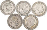 Kaisertum Österreich Lot 5 Stück 1 Korona Franz Joseph I. 1848-1916 -