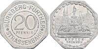 Deutschland, Nürnberg-Fürth 20 Pfennig Strassenbahnmarke / Neptunbrunnen -