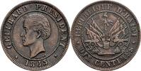 Haiti 10 Centimes Haiti, Nicholas Fabre Geffrard 1859-1867, 10 Centimes 1863 -