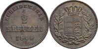 Württemberg 1/2 Kreuzer Wilhelm I. 1816-1864 -