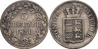 Württemberg 3 Kreuzer Wilhelm I. (1816-1864) -