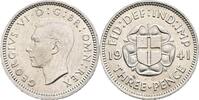 Großbritannien 3 Pence George VI. -
