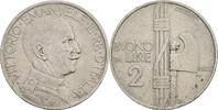 Italien, Victor Emanuel III. 1900-1946 2 Lire -