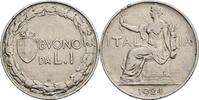 Italien, Victor Emanuel III. 1900-1946 1 Lira -
