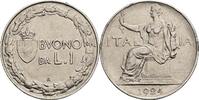 Italien, Victor Emanuel III. 1900-1946 1 Lira -