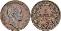 1/2 Kreuzer 1856 Baden, Friedrich I. 1856-1907  ss