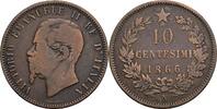Italien, Victor Emanuel II. 1861-1878 10 Centesimi -