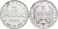 Deutsches Reich 3 Mark Verfassungstag 11. August 1922 -