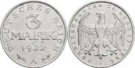 Deutsches Reich 3 Mark Verfassungstag 11. August 1922 -