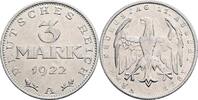 Deutsches Reich 3 Mark Verfassungstag 11. August 1922 -