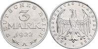Deutsches Reich 3 Mark Verfassungstag 11. August 1922 -
