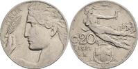 Italien, Victor Emanuel III. 1900-1946 20 Centesimi 1921 ss 2,50 EUR Differenzbesteuert nach §25a UStG zzgl. 10,00 EUR Versand