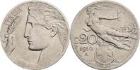 Italien, Victor Emanuel III. 1900-1946 20 Centesimi -