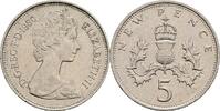 Großbritannien 5 New Pence Queen Elizabeth II. -
