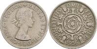 Großbritannien 2 Shillings 1956 Elizabeth II. ss