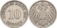 Deutsches Reich 10 Pfennig 1913 J vz, zaponiert