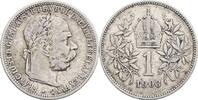 Kaisertum Österreich 1 Krone Kaiser Franz Joseph I. 1848-1916 -