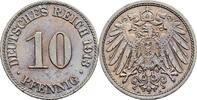 Deutsches Reich 10 Pfennig 1913 A vz, gereinigt